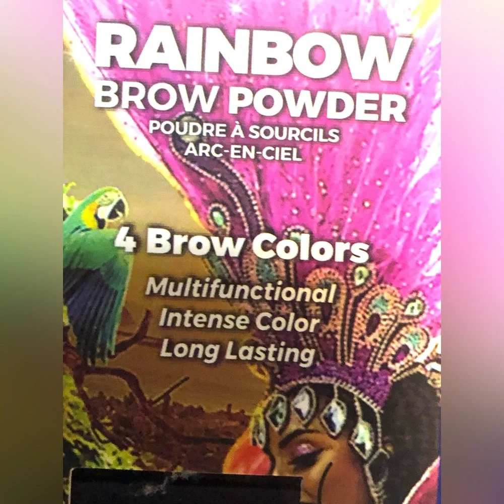 4quad Rainbow vibrant‎ carnival vibrant colors brow powder palette new Free